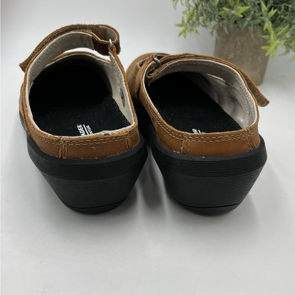 Spenco Women's 10 Brown Leather Rachel Orthotic Support Clogs Hook & Loop Strap - Picture 10 of 16